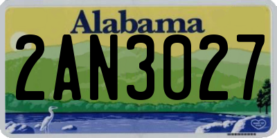 AL license plate 2AN3027