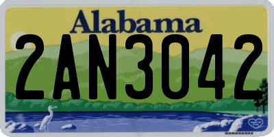 AL license plate 2AN3042
