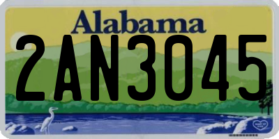 AL license plate 2AN3045