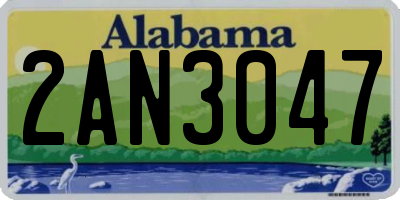 AL license plate 2AN3047