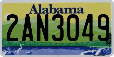 AL license plate 2AN3049
