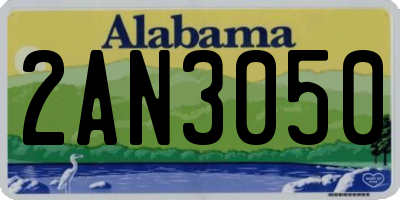 AL license plate 2AN3050