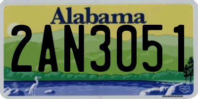 AL license plate 2AN3051
