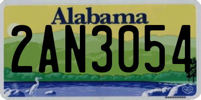 AL license plate 2AN3054