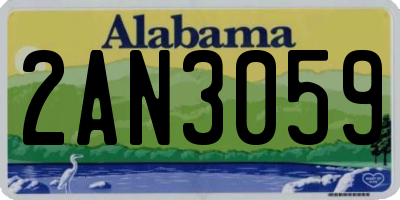AL license plate 2AN3059