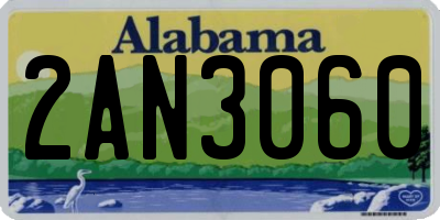 AL license plate 2AN3060