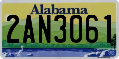 AL license plate 2AN3061