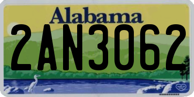 AL license plate 2AN3062