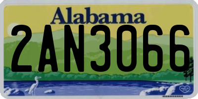 AL license plate 2AN3066