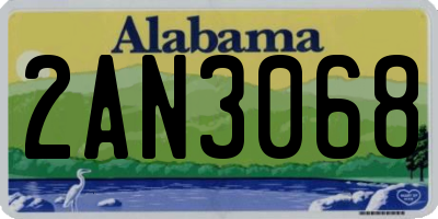 AL license plate 2AN3068