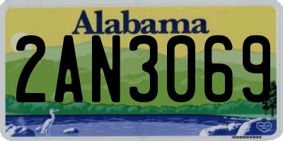 AL license plate 2AN3069