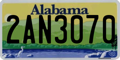 AL license plate 2AN3070
