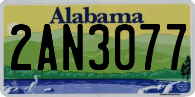 AL license plate 2AN3077
