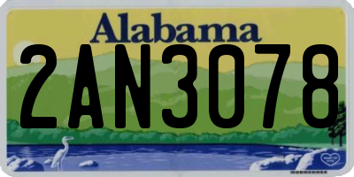 AL license plate 2AN3078