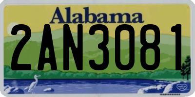 AL license plate 2AN3081