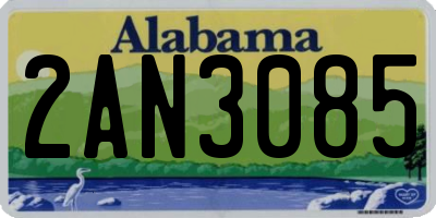 AL license plate 2AN3085