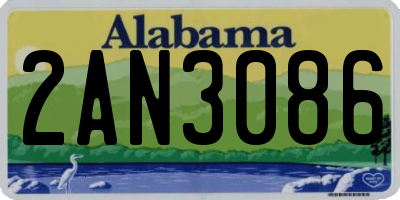AL license plate 2AN3086