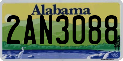 AL license plate 2AN3088