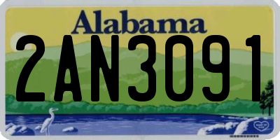 AL license plate 2AN3091