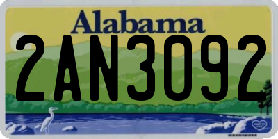 AL license plate 2AN3092