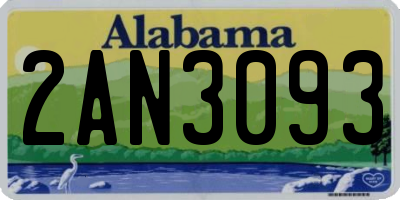 AL license plate 2AN3093