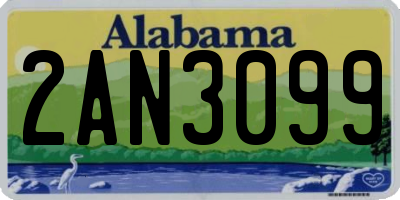 AL license plate 2AN3099
