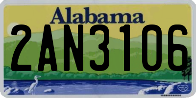 AL license plate 2AN3106