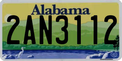 AL license plate 2AN3112