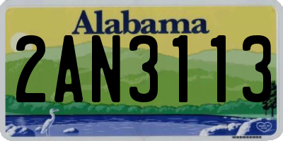 AL license plate 2AN3113