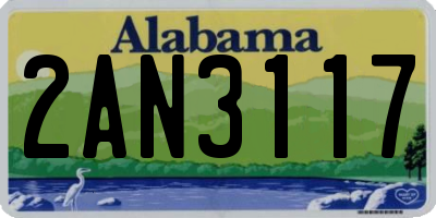 AL license plate 2AN3117