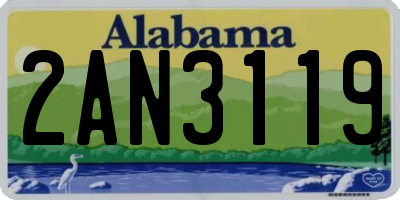 AL license plate 2AN3119