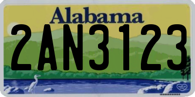 AL license plate 2AN3123