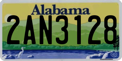 AL license plate 2AN3128