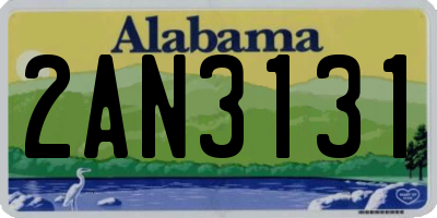 AL license plate 2AN3131