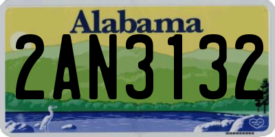 AL license plate 2AN3132