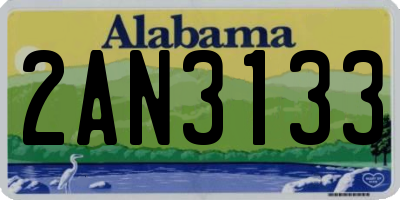 AL license plate 2AN3133