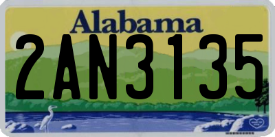 AL license plate 2AN3135