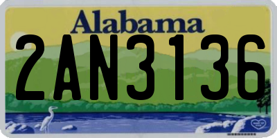 AL license plate 2AN3136