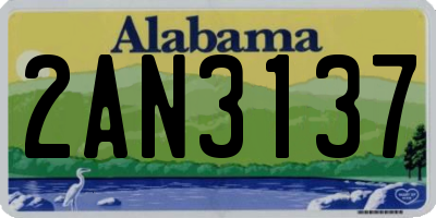 AL license plate 2AN3137