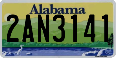 AL license plate 2AN3141
