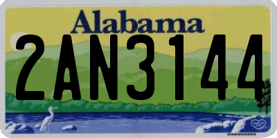 AL license plate 2AN3144