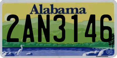 AL license plate 2AN3146