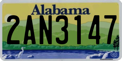 AL license plate 2AN3147
