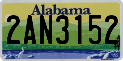 AL license plate 2AN3152