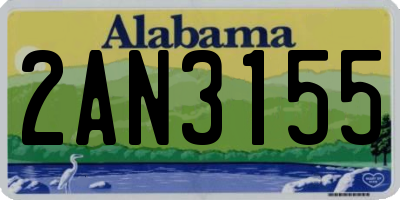 AL license plate 2AN3155