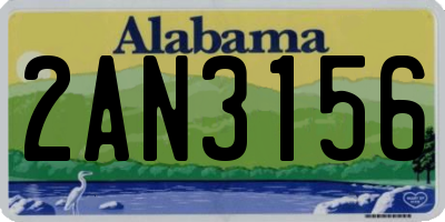 AL license plate 2AN3156