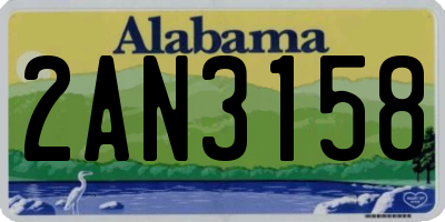 AL license plate 2AN3158