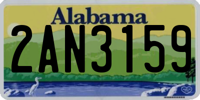 AL license plate 2AN3159
