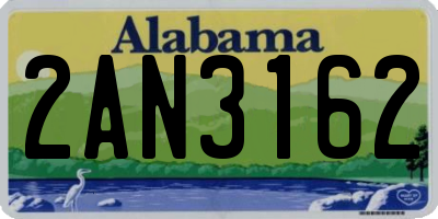 AL license plate 2AN3162