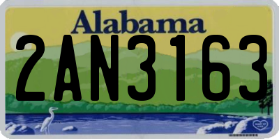 AL license plate 2AN3163